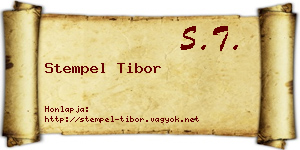 Stempel Tibor névjegykártya